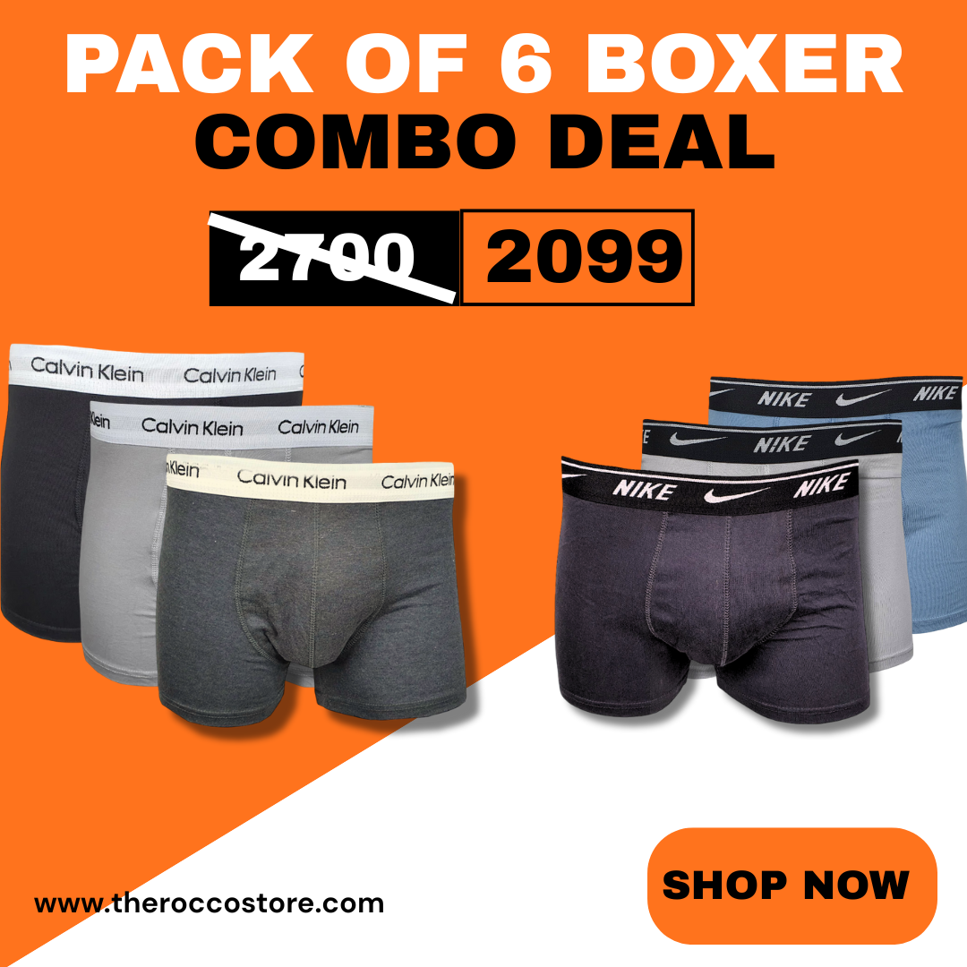 Men's Cotton Boxer Shorts (Pack of 6) - Affordable Deal