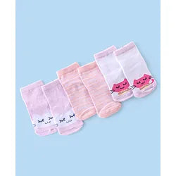 5 Pairs Cute Cotton Cat Socks for Winter Premium Socks Novelty Animal Sock for Girls