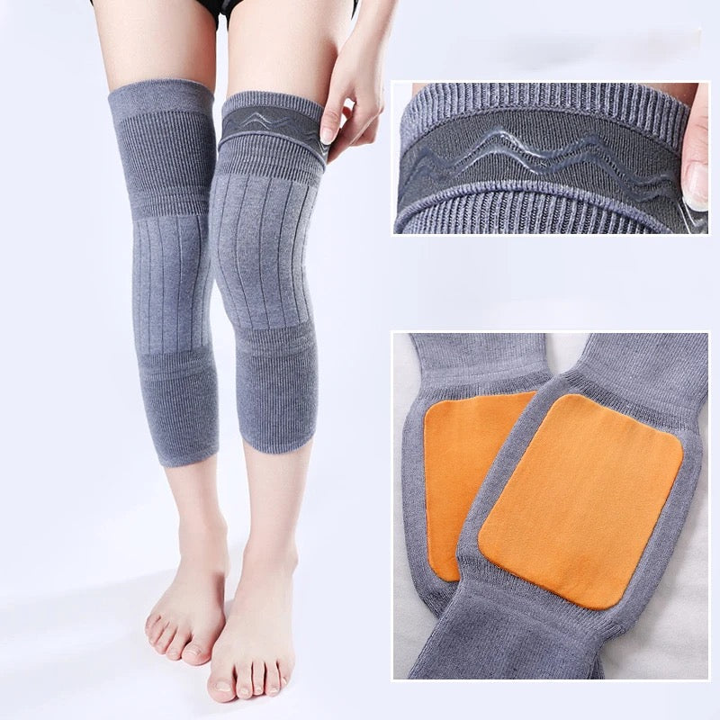 2pcs Cashmere Leg Warmer with elastic grip , Wool Warm Thickened And Fleece for Men's & Women