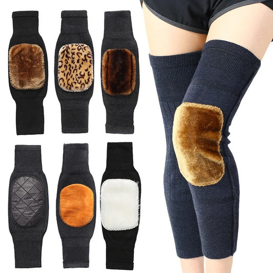 2 pc  Cashmere Leg Warmer, Wool Warm with knee pad Thickened And Fleece for Men's & Women