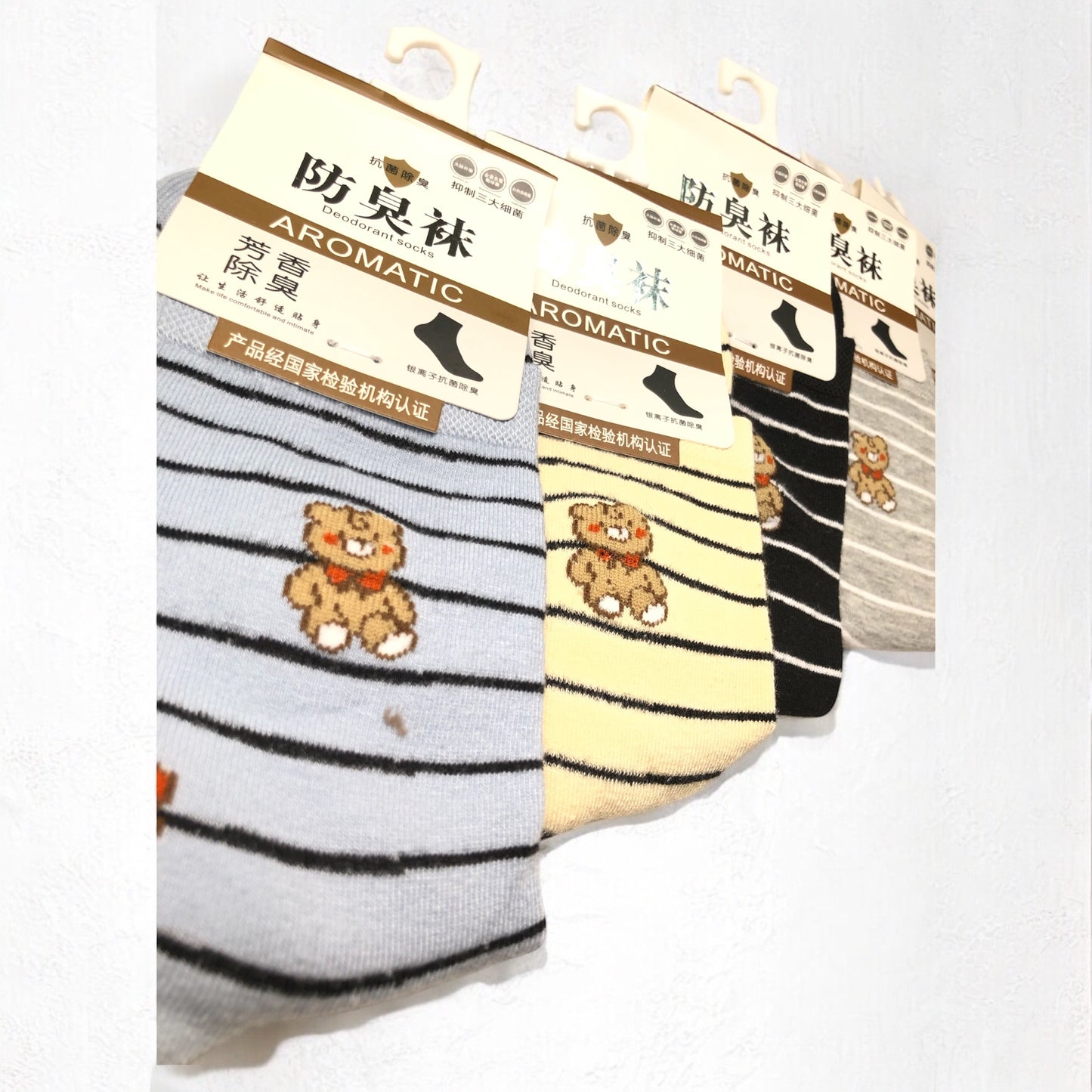 Ladies Pack of 5 PAIRS Short Leg socks Random color Cotton Made Comfortable and Breathable