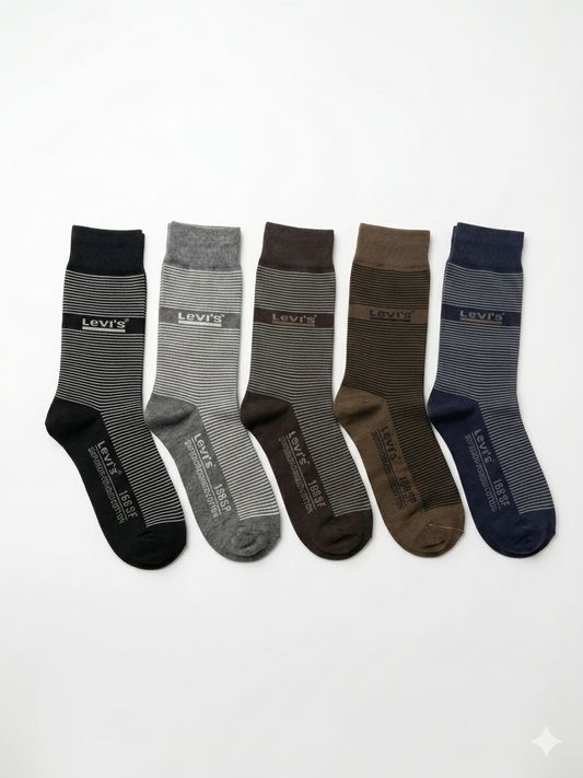 "Men’s LVS  5-Pack Crew Socks – Premium Comfort, Breathable,