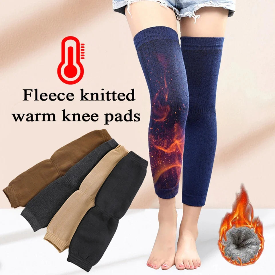 2 pc  Cashmere Leg Warmer inside full far , Wool Warm Thickened And Fleece for Men's & Women