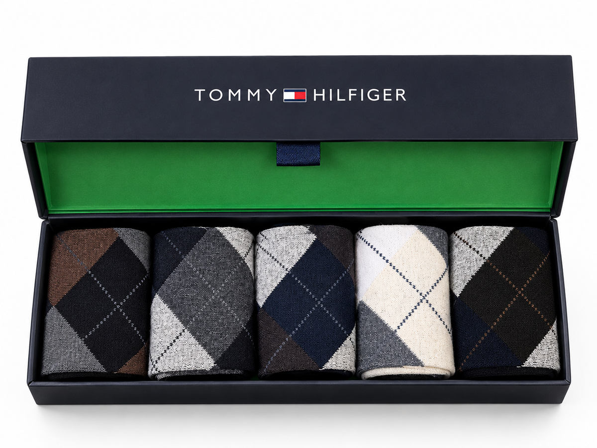 Mens T H Crew Socks pack of 5 pairs
