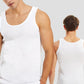 Men's Slim Fit Vest Ribbed 100% Cotton(Pack of 3) Gym Tank Muscle Athletic