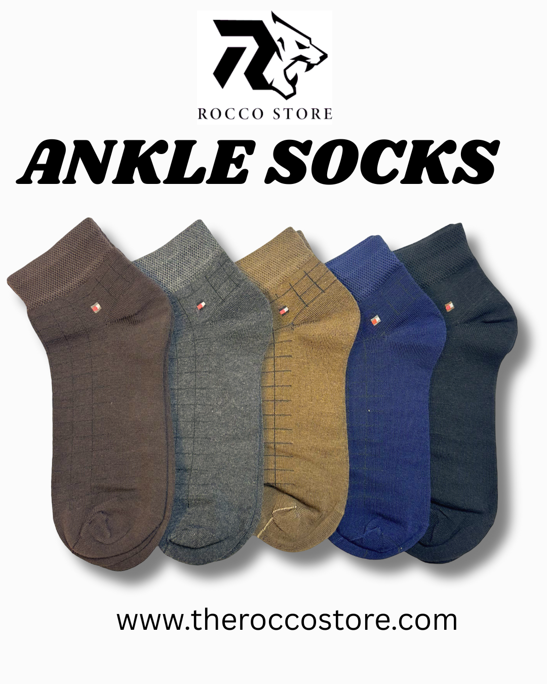 Men’s  (Pack of 6) Ankle Socks – Soft, Breathable & Durable