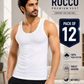 Men's Sleeveless Super Soft Cotton Vest (pack of 12)