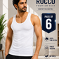Men’s Sleeveless  Vests (Pack of 6) | Breathable & Comfortable Undershirts"