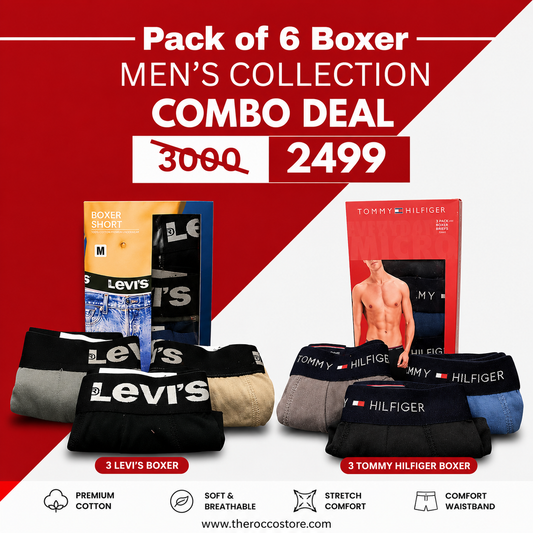Men's Cotton Boxer Shorts (Pack of 6) - Affordable Deal