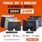 Men's Cotton Boxer Shorts (Pack of 6) - Affordable Deal