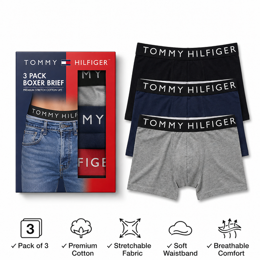 Men’s T H (PACK OF 3) Boxers – Comfortable, Durable, Premium Quality"