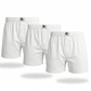 Men's White Boxer Shorts (Pack of 3) 100% Pure Cotton Premium Underwear