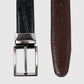 2-in-1 Reversible Leather Belt Crocodile Texture