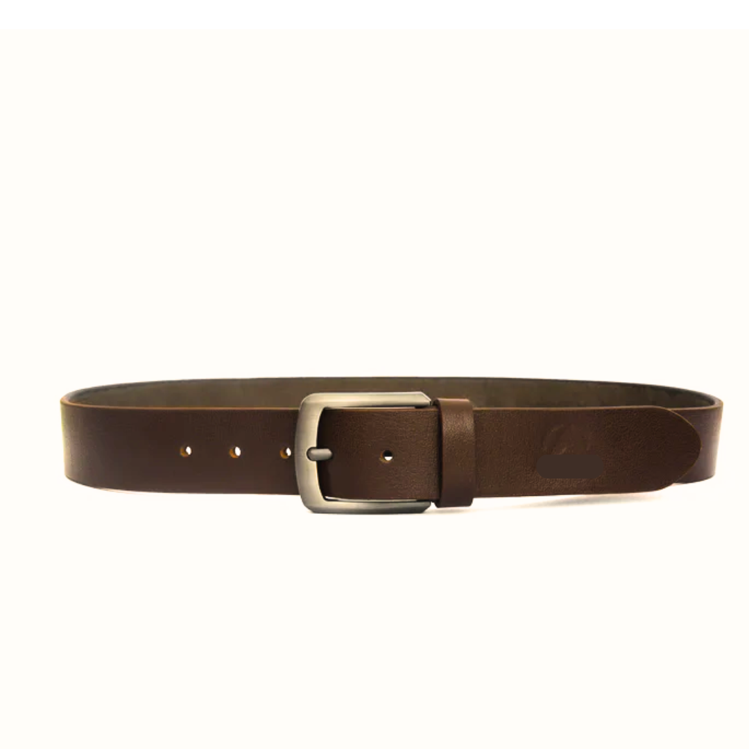 Full Grain Softy Leather Belt Brown