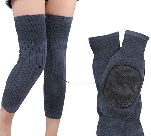 2 pc  Cashmere Leg Warmer, Wool Warm with knee pad Thickened And Fleece for Men's & Women