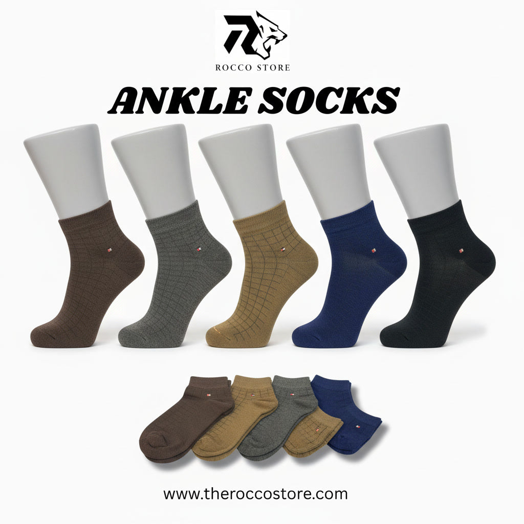 Men’s  (Pack of 6) Ankle Socks – Soft, Breathable & Durable