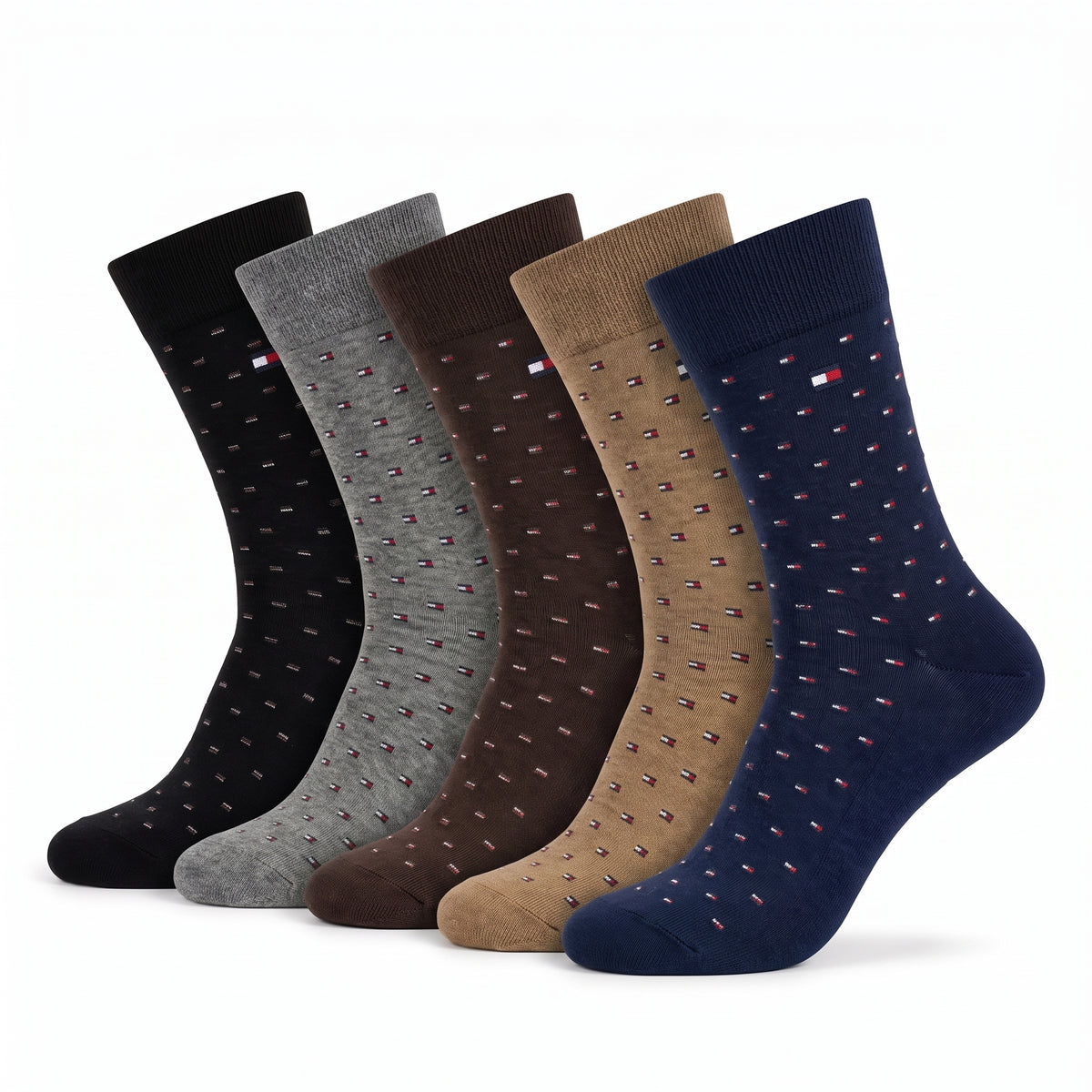"Men’s 5-Pair T H  Crew Socks – Comfortable, Durable, and Stylish Essentials"
