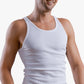 Men's Slim Fit Vest Ribbed 100% Cotton(Pack of 3) Gym Tank Muscle Athletic